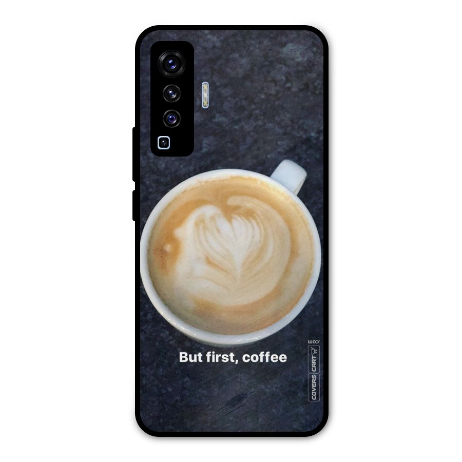 Cappuccino Coffee Metal Back Case for Vivo X50