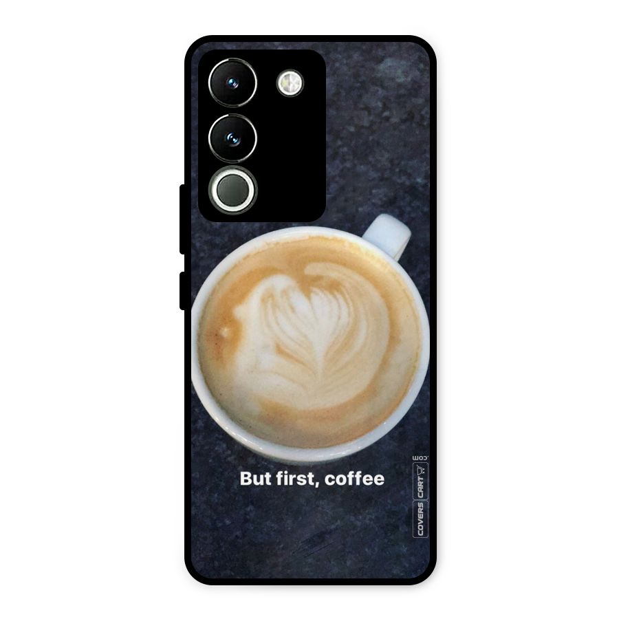 Cappuccino Coffee Metal Back Case for Vivo Y200
