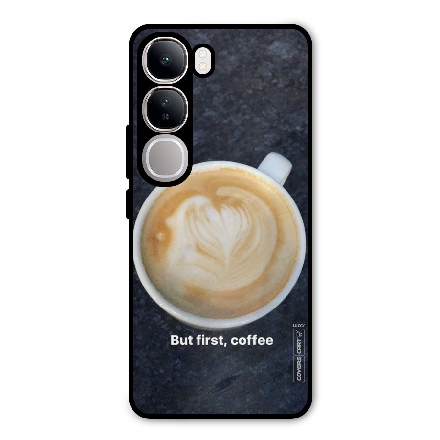 Cappuccino Coffee Metal Back Case for Vivo Y300