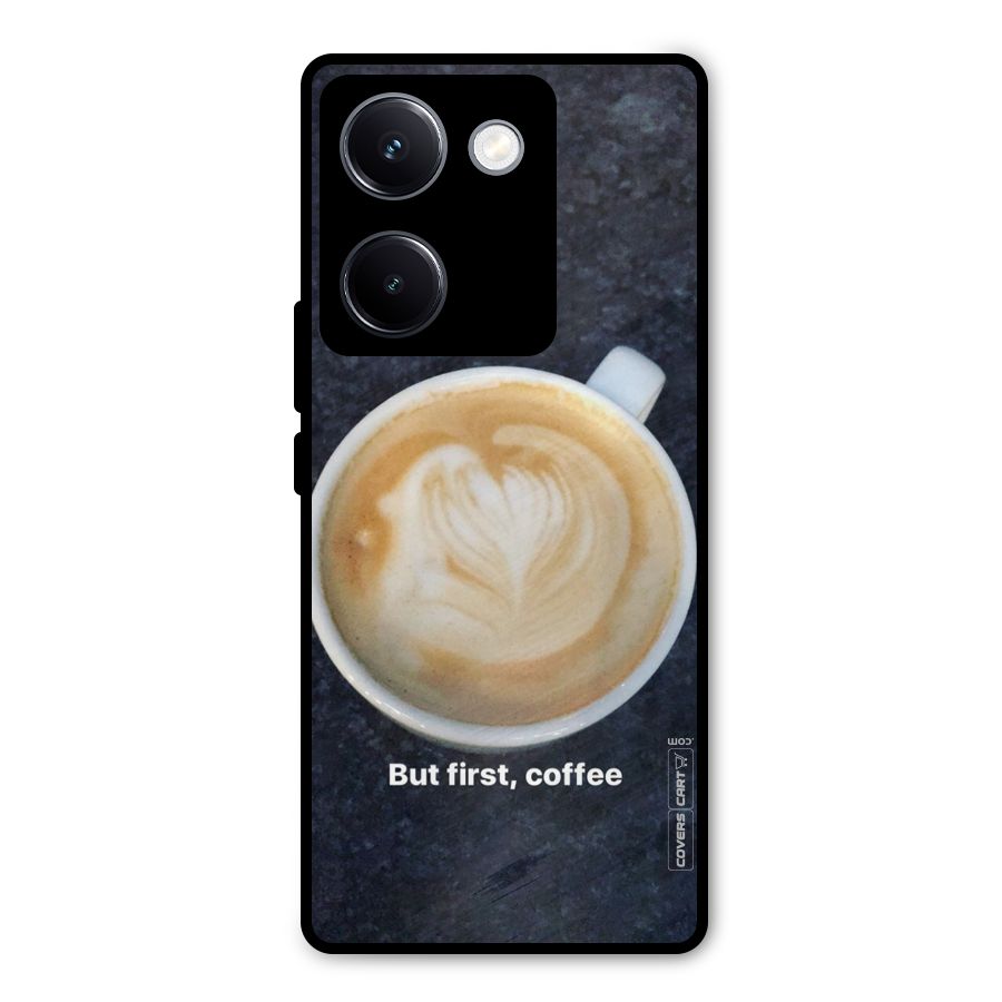 Cappuccino Coffee Metal Back Case for Vivo Y300 Plus
