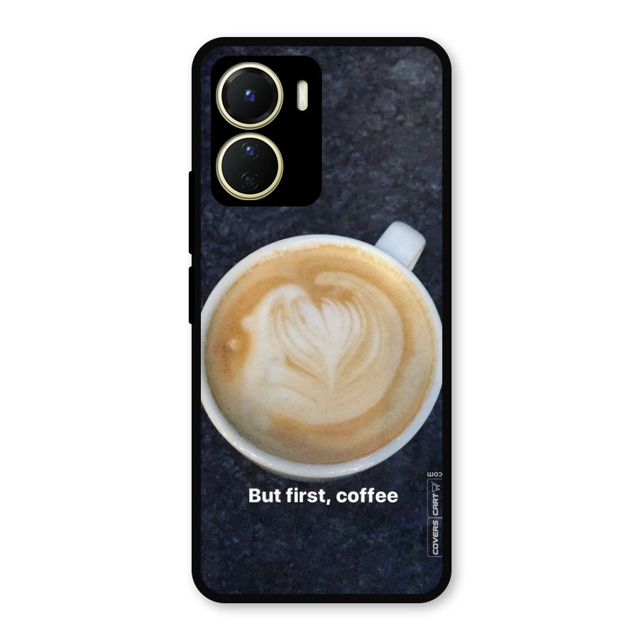 Cappuccino Coffee Metal Back Case for Vivo Y56