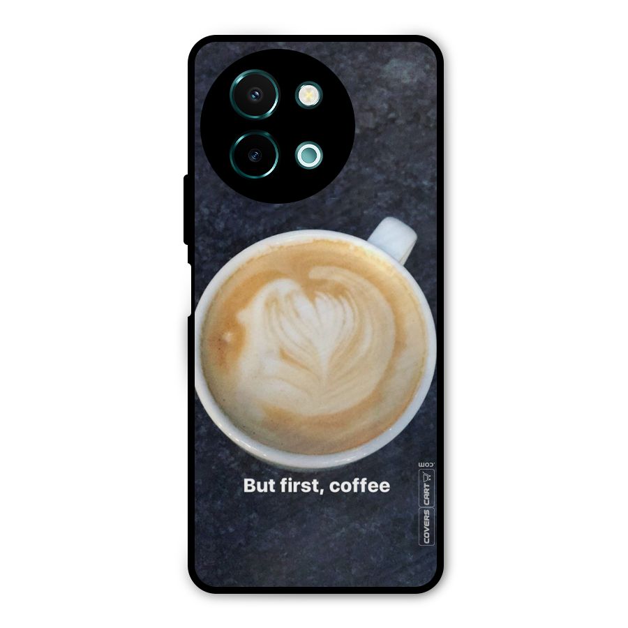Cappuccino Coffee Metal Back Case for Vivo Y58