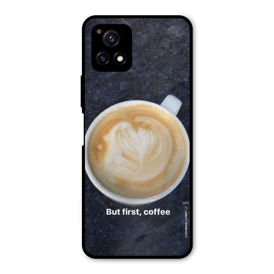 Cappuccino Coffee Metal Back Case for Vivo Y72 5G
