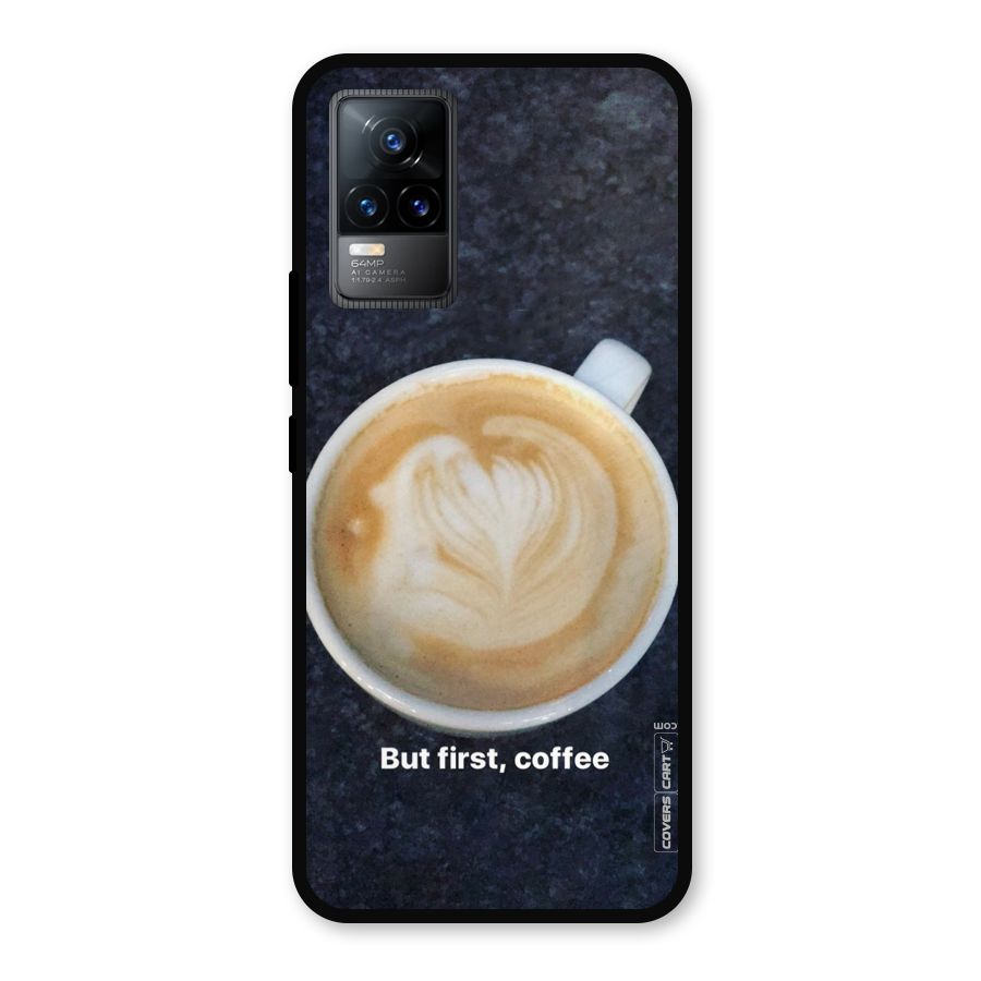 Cappuccino Coffee Metal Back Case for Vivo Y73