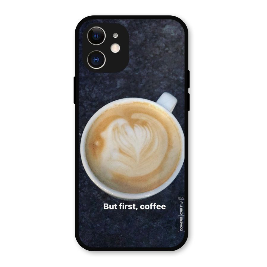Cappuccino Coffee Metal Back Case for iPhone 12
