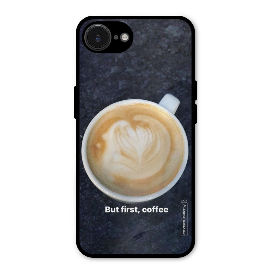 Cappuccino Coffee Metal Back Case for iPhone 16e