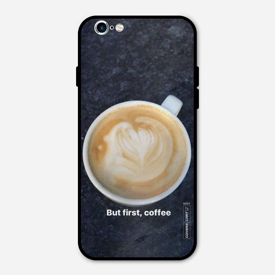Cappuccino Coffee Metal Back Case for iPhone 6 6s