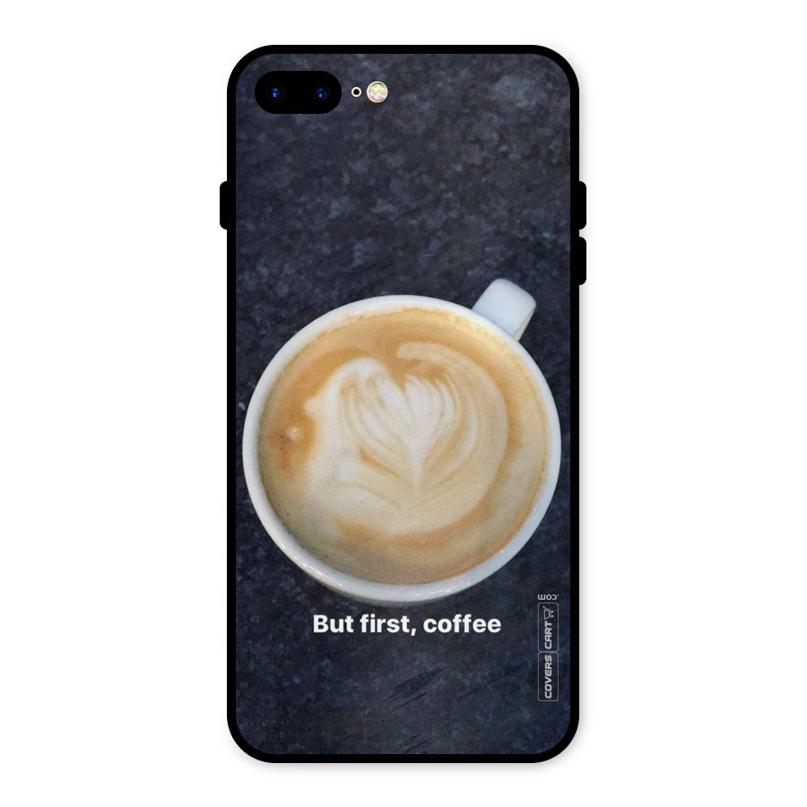 Cappuccino Coffee Metal Back Case for iPhone 8 Plus