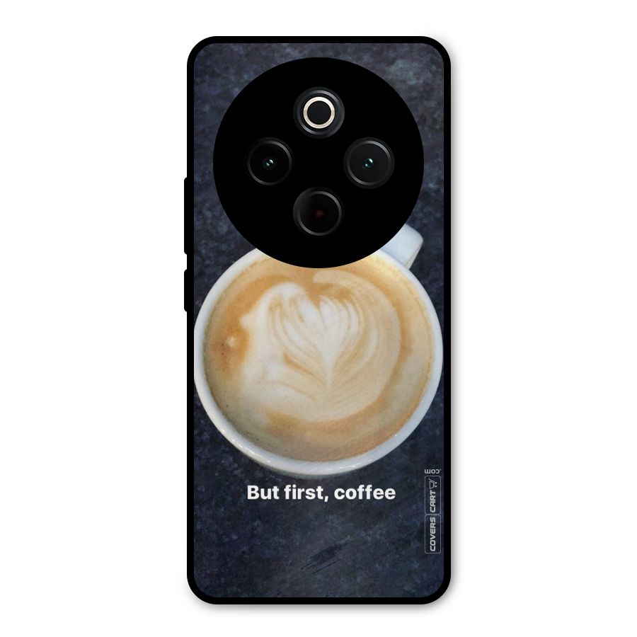 Cappuccino Coffee Metal Back Case for iQOO Z10