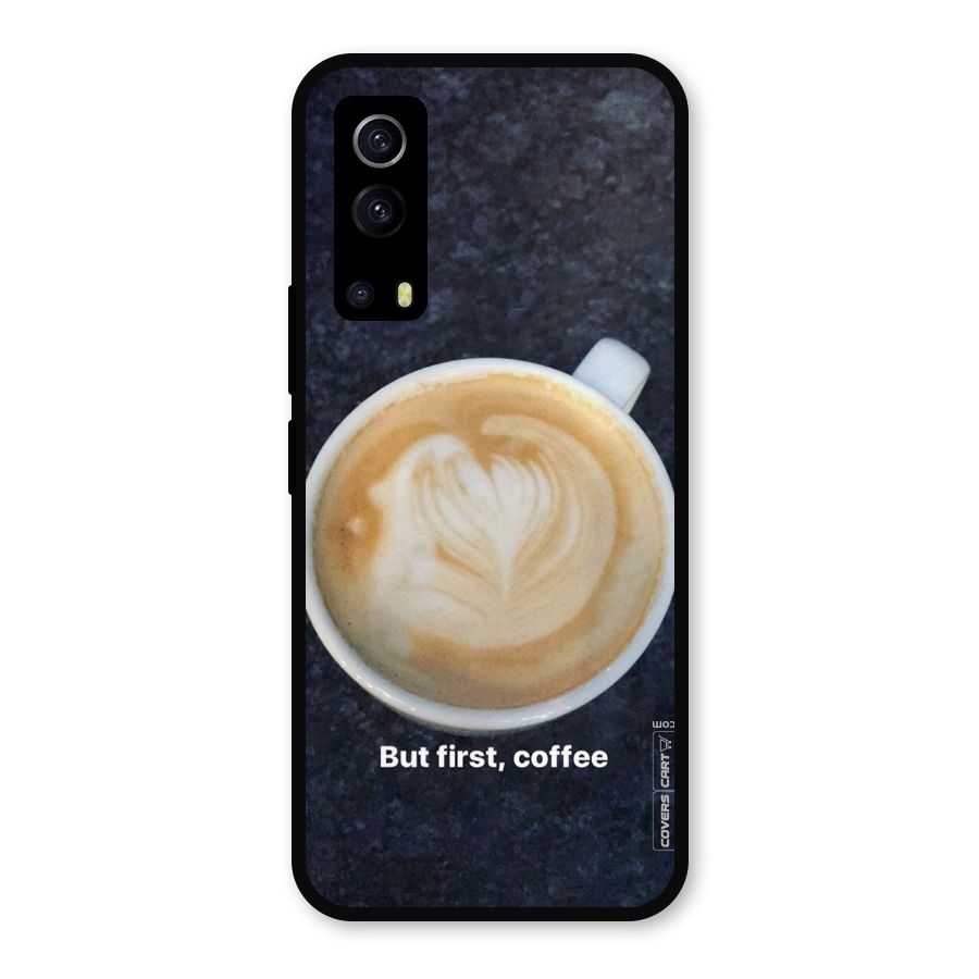 Cappuccino Coffee Metal Back Case for iQOO Z3