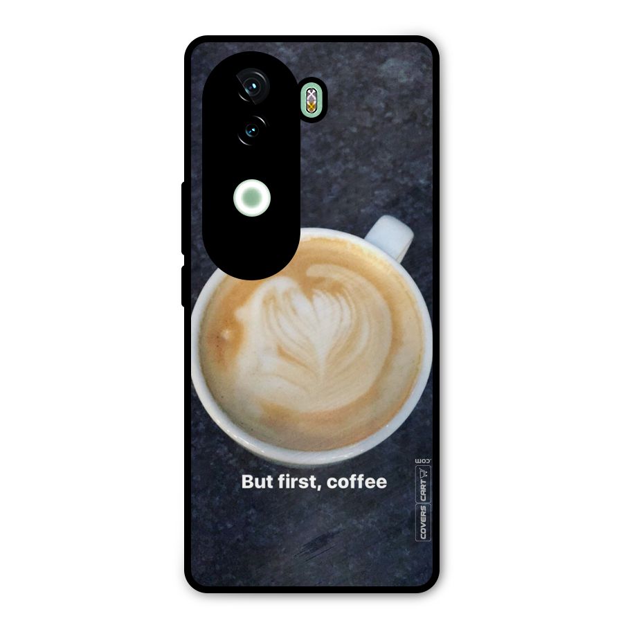 Cappuccino Coffee Metal Back Case for iQOO Z9s