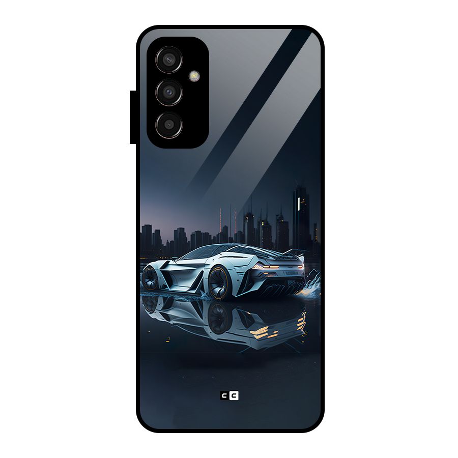 Car of Future Glass Back Case for Galaxy F13