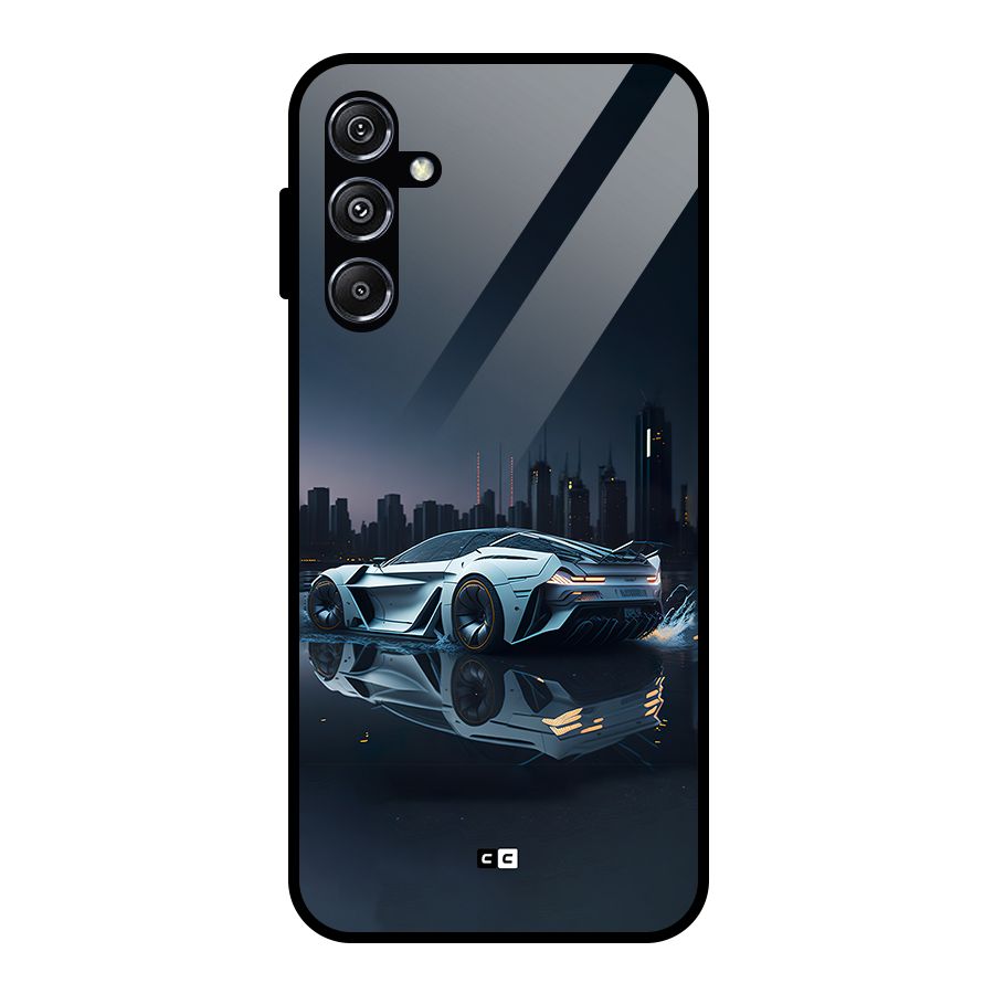 Car of Future Glass Back Case for Galaxy M34 5G