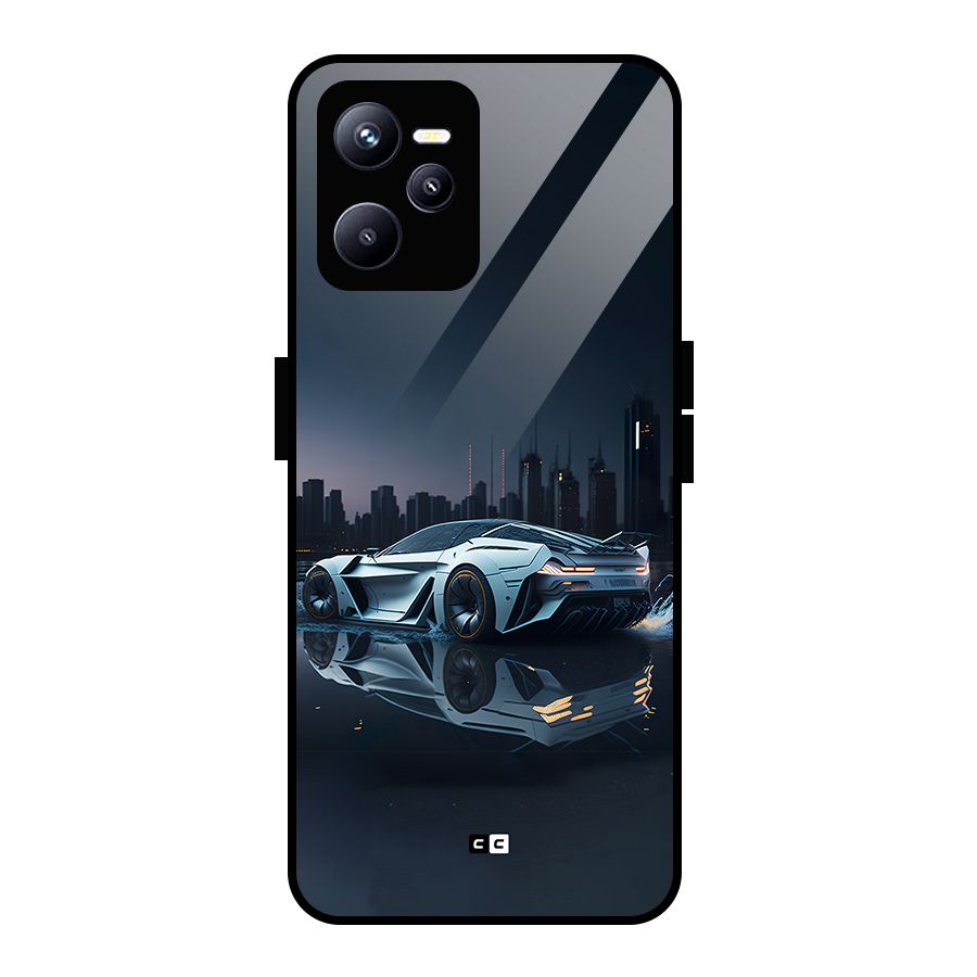 Car of Future Glass Back Case for Realme C35