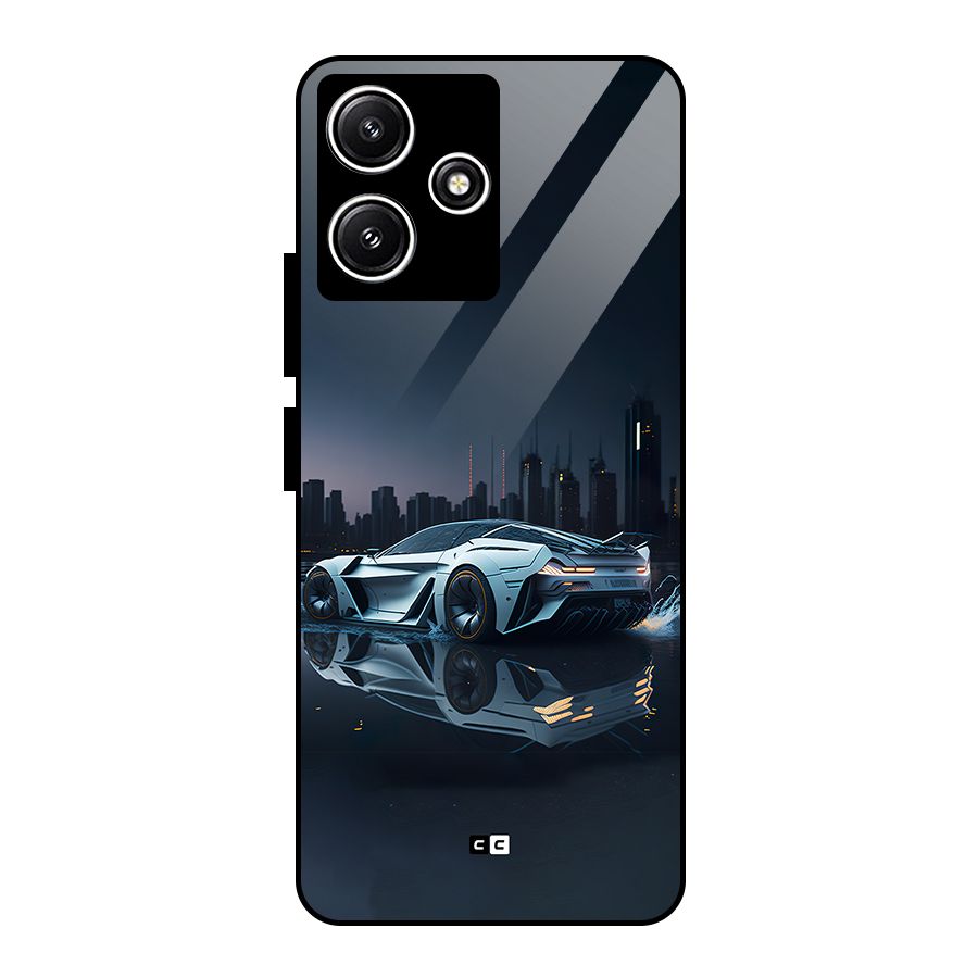 Car of Future Glass Back Case for Redmi 12 5G