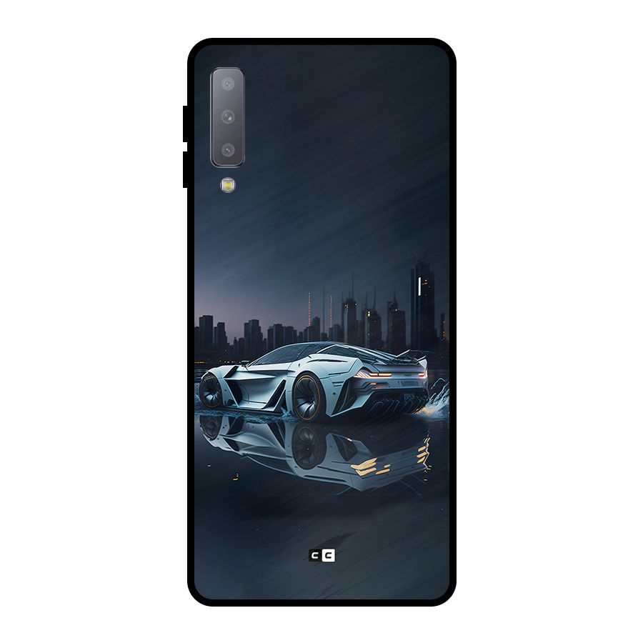 Car of Future Metal Back Case for Galaxy A7 (2018)