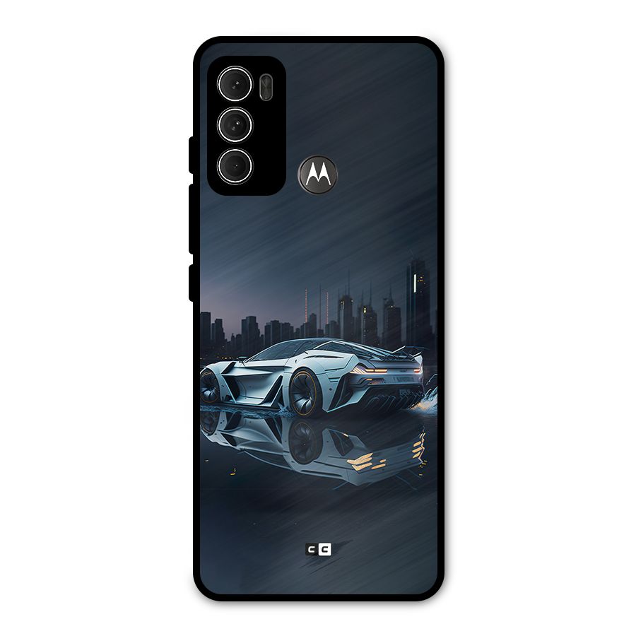 Car of Future Metal Back Case for Moto G60