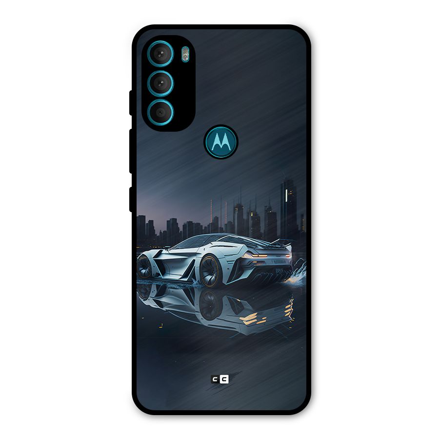 Car of Future Metal Back Case for Moto G71 5G