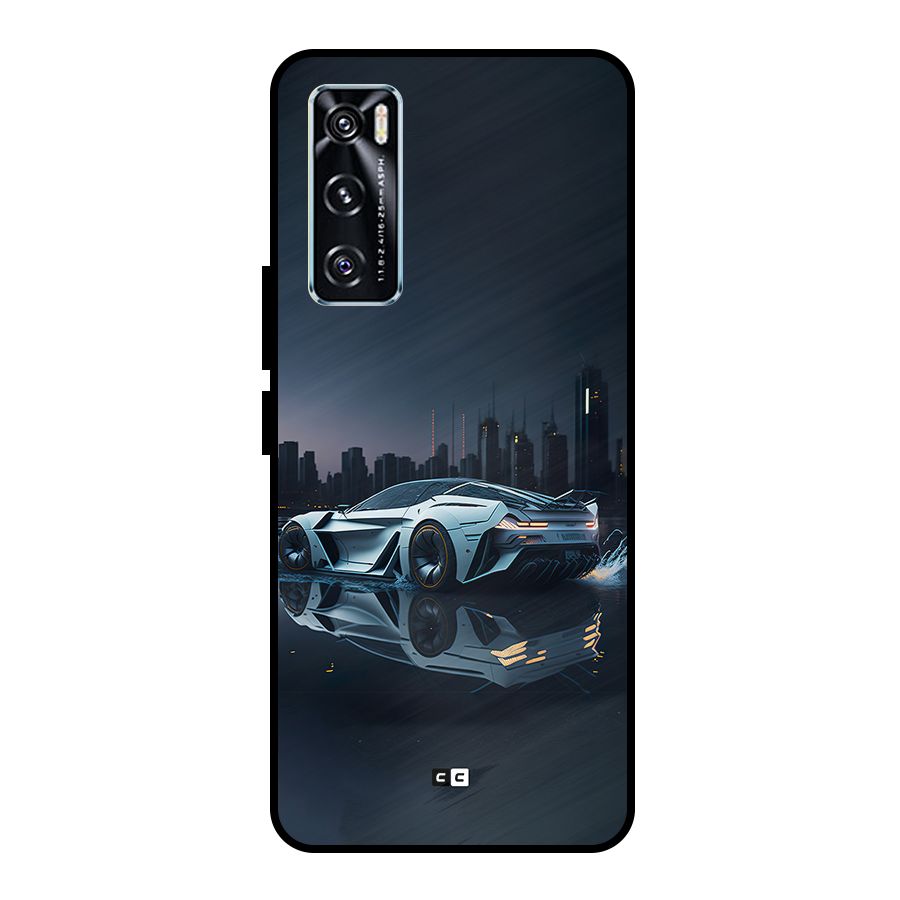 Car of Future Metal Back Case for Vivo V20 SE