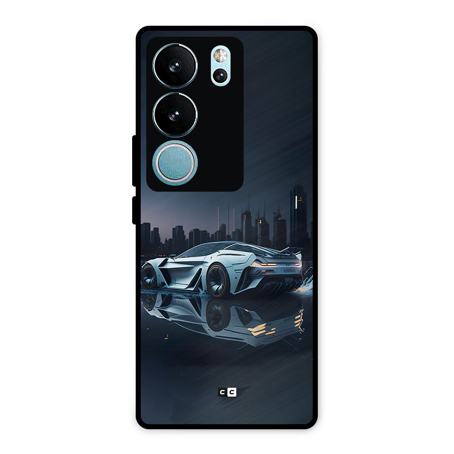 Car of Future Metal Back Case for Vivo V29 Pro