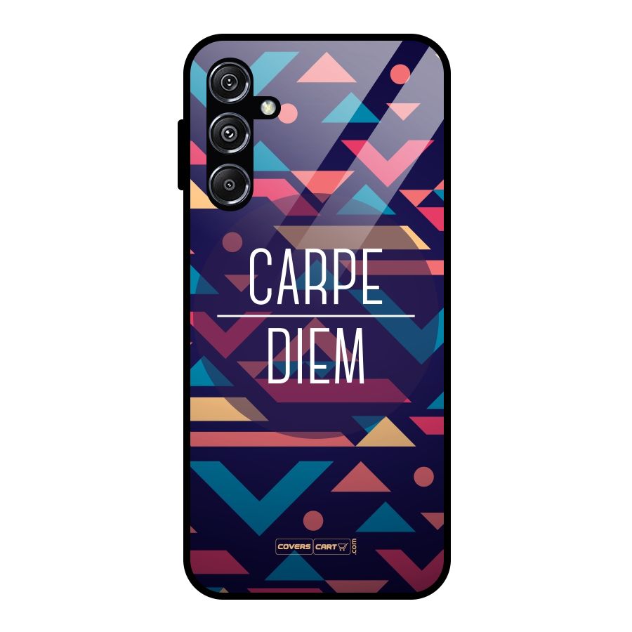 Carpe Diem Glass Back Case for Galaxy M34 5G