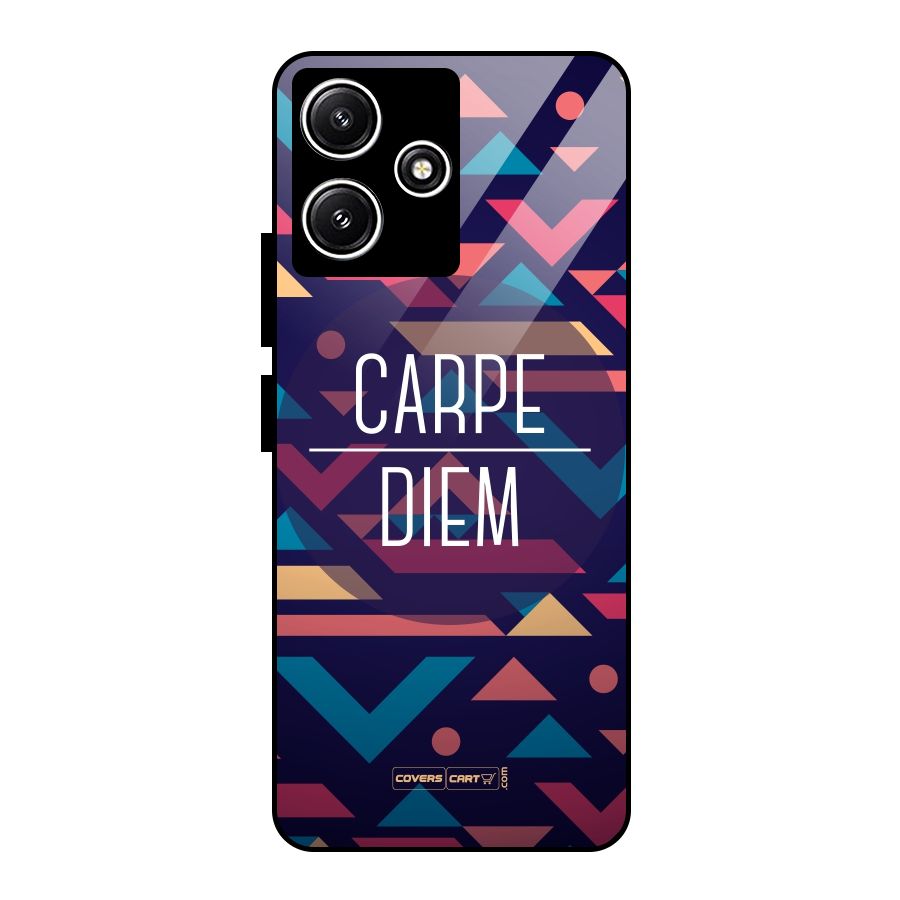 Carpe Diem Glass Back Case for Poco M6 Pro