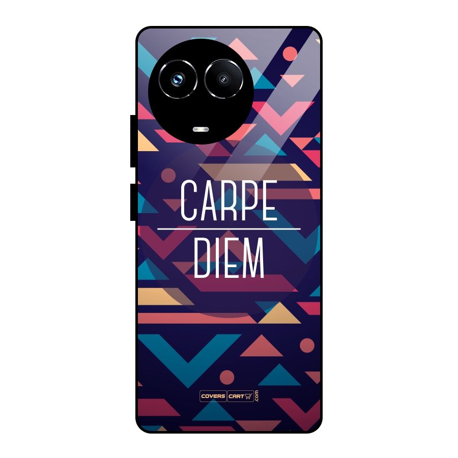 Carpe Diem Glass Back Case for Realme 11X