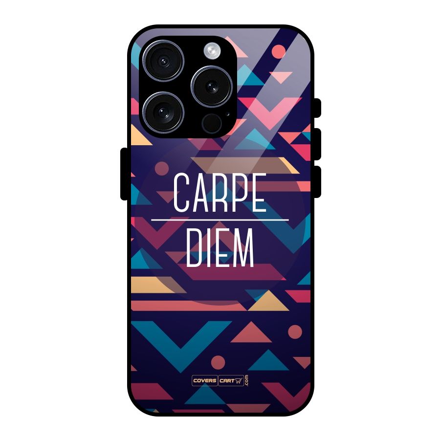 Carpe Diem Glass Back Case for iPhone 15 Pro