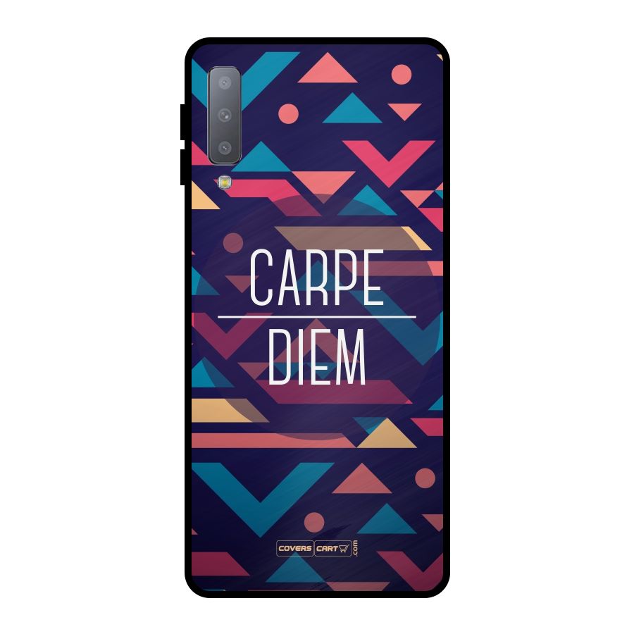 Carpe Diem Metal Back Case for Galaxy A7 (2018)