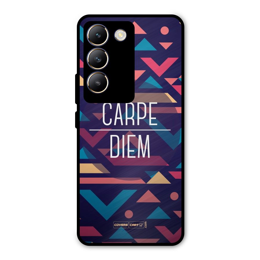 Carpe Diem Metal Back Case for Vivo T3 5G
