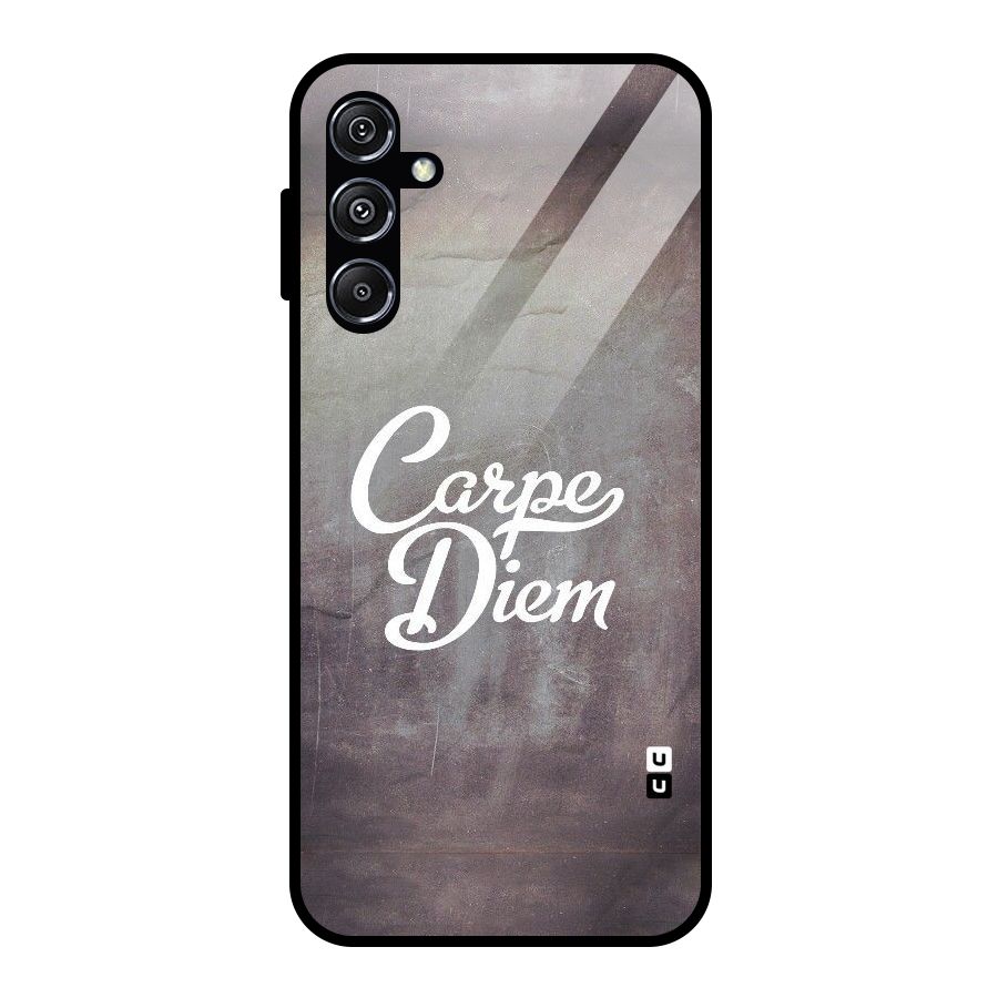 Carpe Diem Rugged Glass Back Case for Galaxy M34 5G