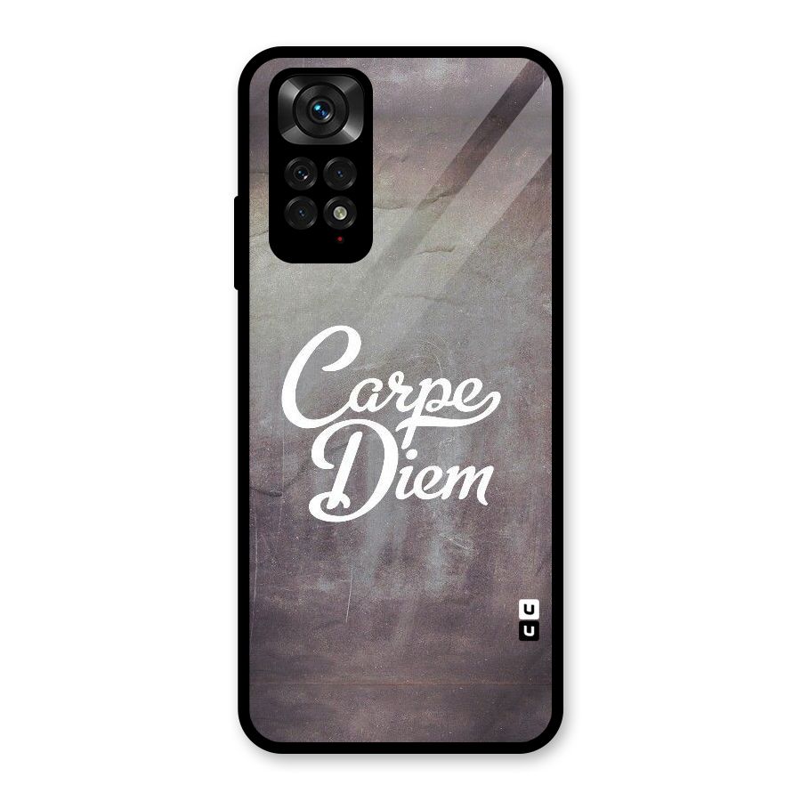 Carpe Diem Rugged Glass Back Case for Redmi Note 11S