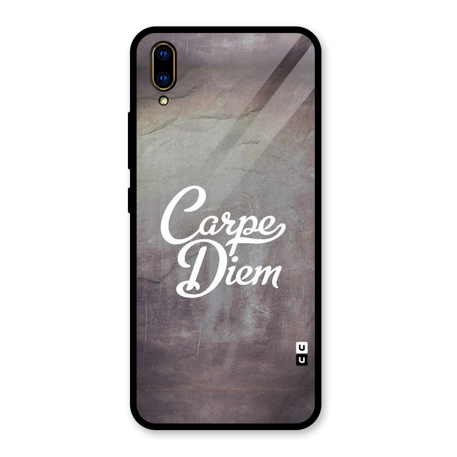 Carpe Diem Rugged Glass Back Case for Vivo V11 Pro