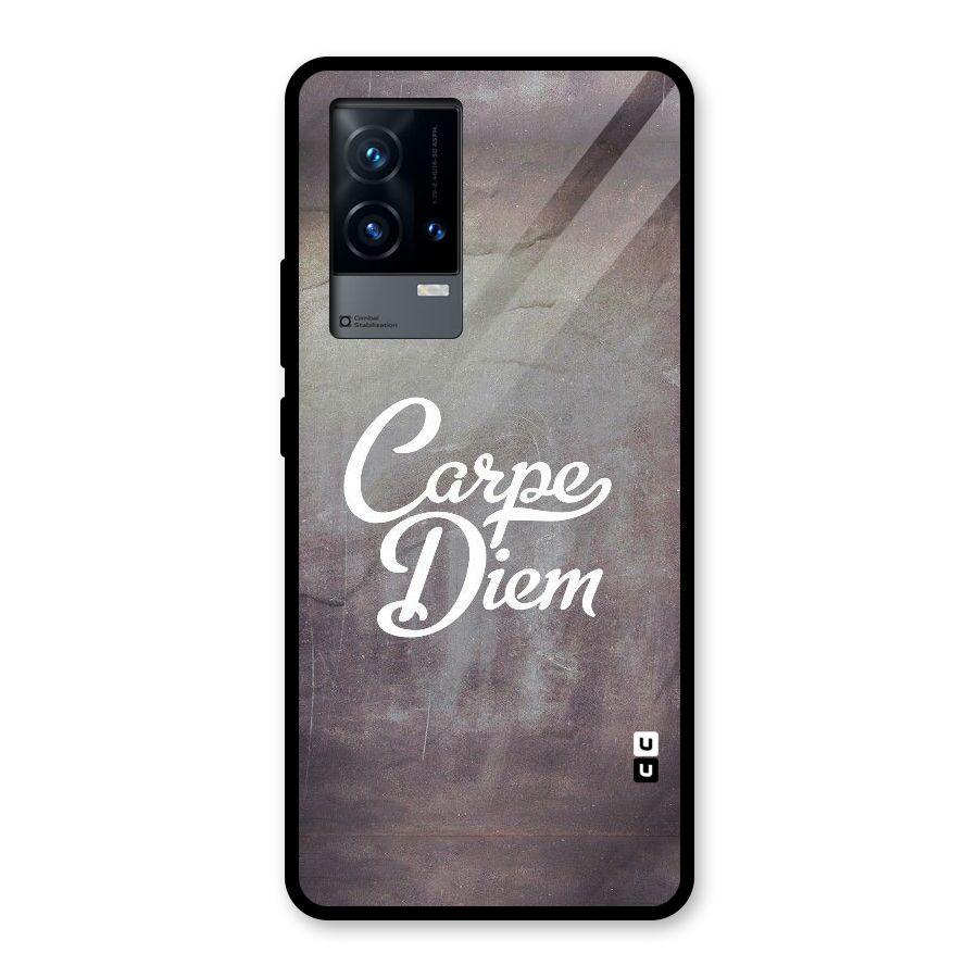 Carpe Diem Rugged Glass Back Case for iQOO 9 5G