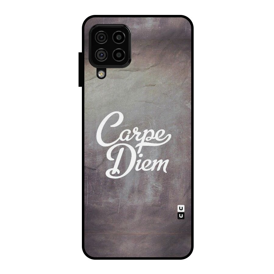 Carpe Diem Rugged Metal Back Case for Galaxy A22 4G