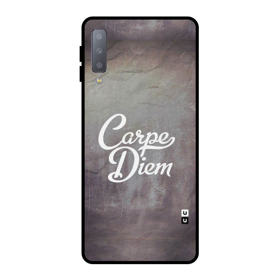 Carpe Diem Rugged Metal Back Case for Galaxy A7 (2018)