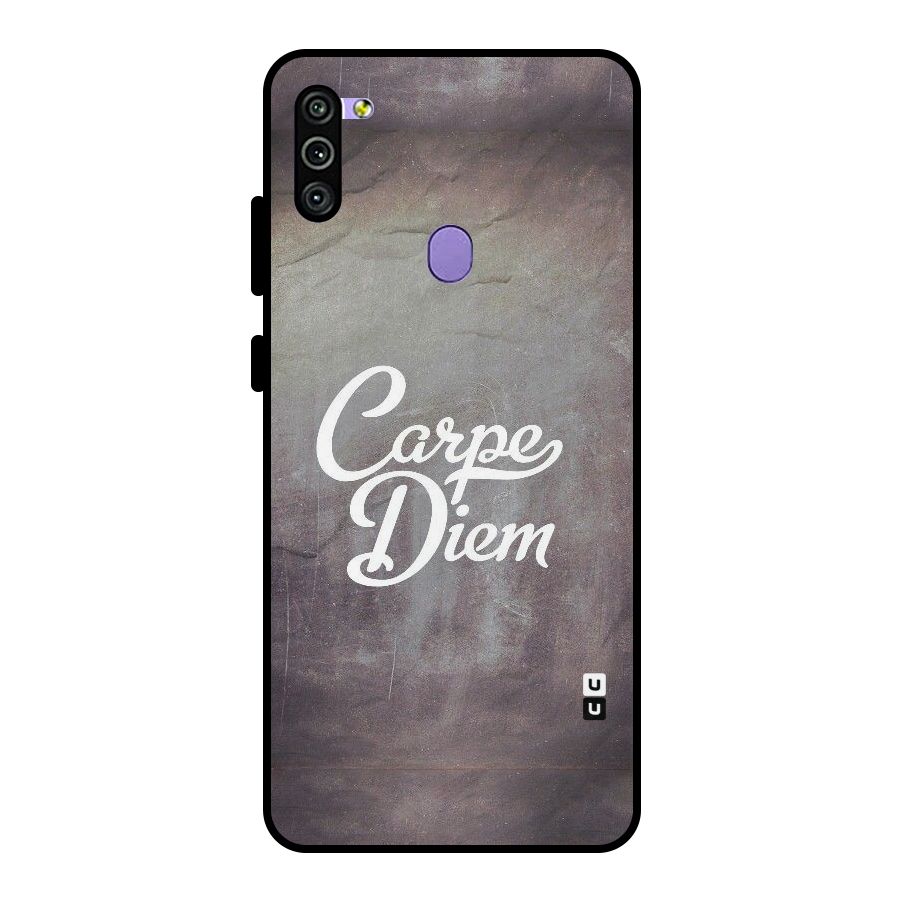 Carpe Diem Rugged Metal Back Case for Galaxy M11