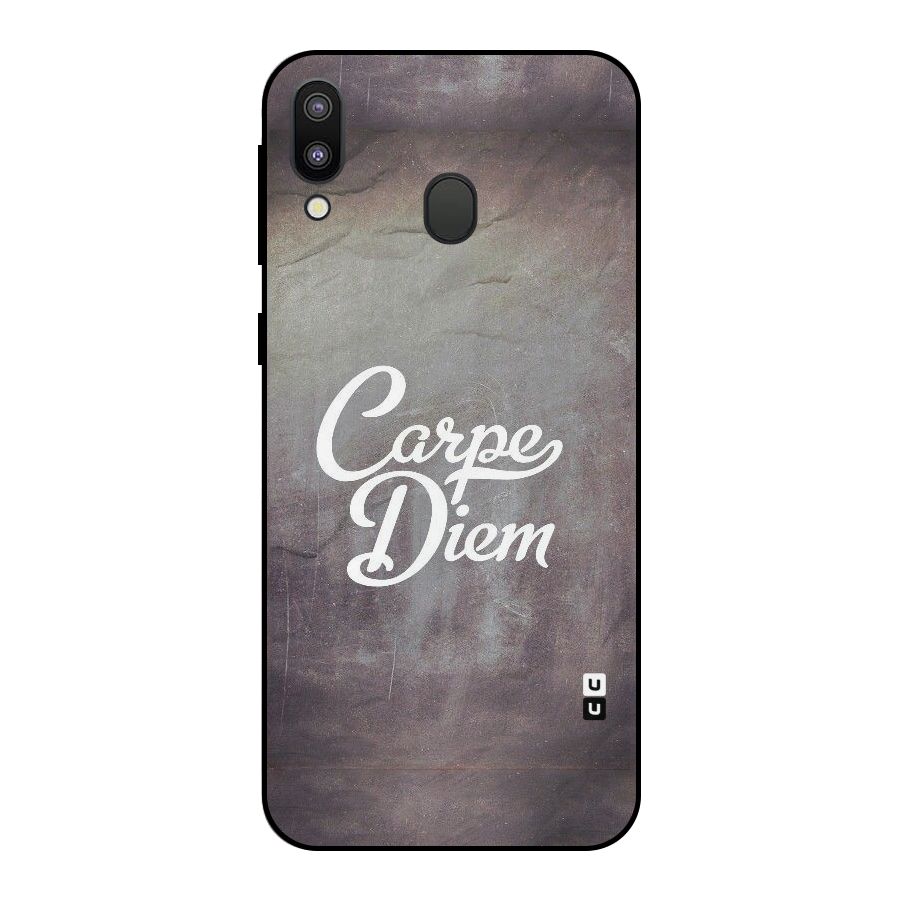 Carpe Diem Rugged Metal Back Case for Galaxy M20