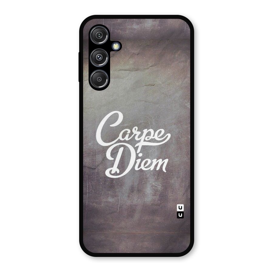 Carpe Diem Rugged Metal Back Case for Galaxy M34 5G