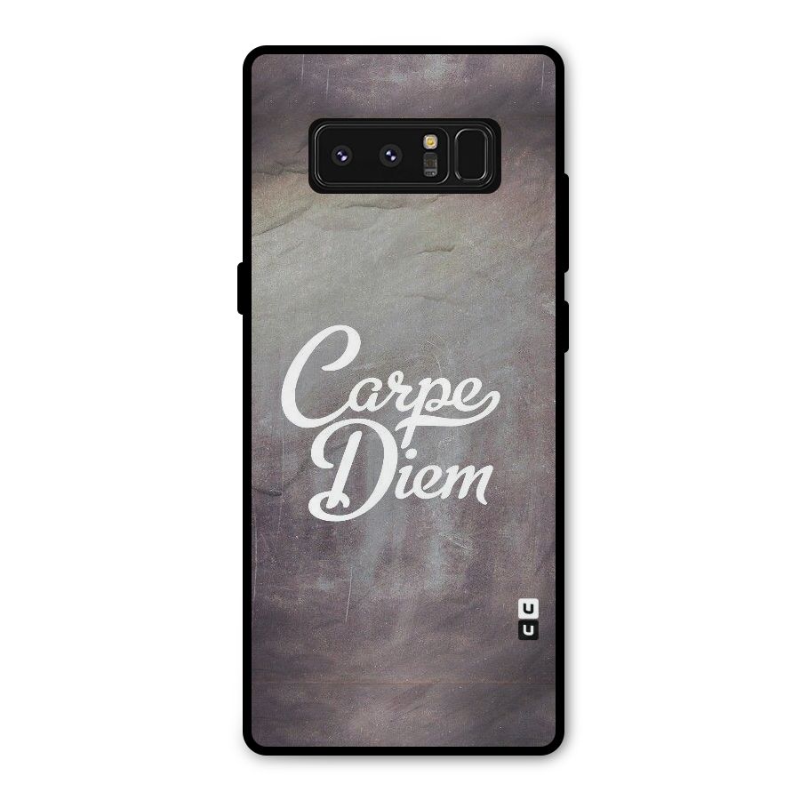 Carpe Diem Rugged Metal Back Case for Galaxy Note 8