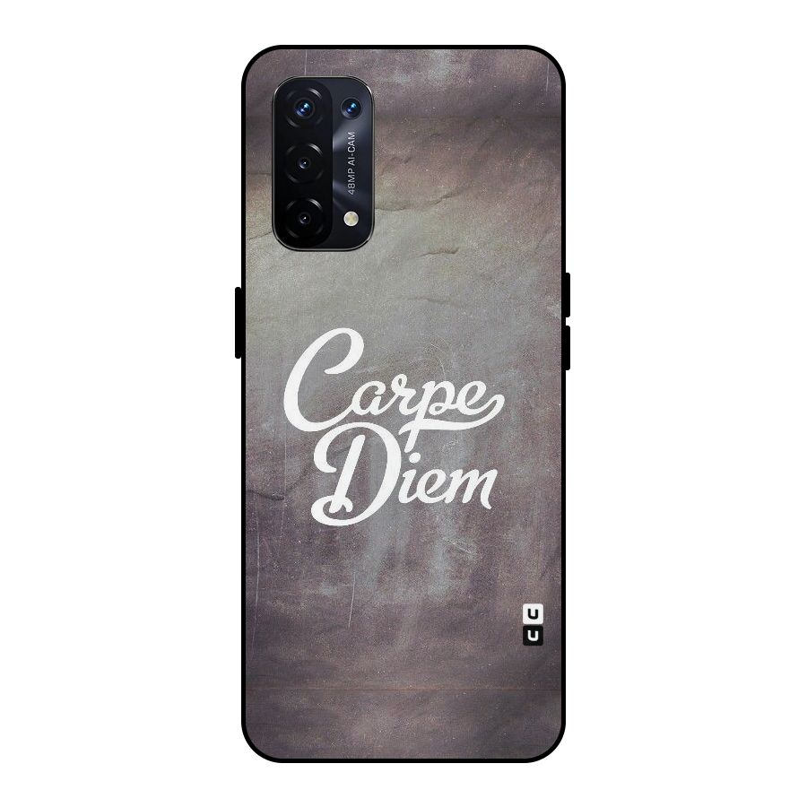 Carpe Diem Rugged Metal Back Case for Oppo A74 5G