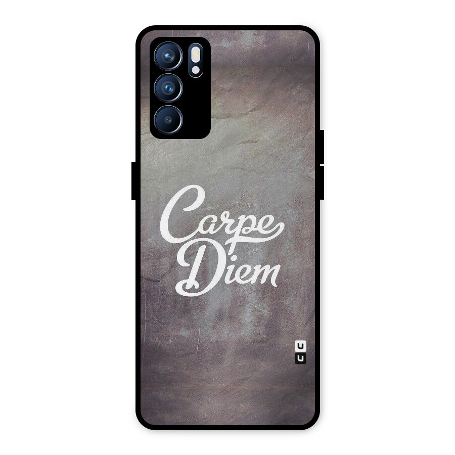 Carpe Diem Rugged Metal Back Case for Oppo Reno6 5G