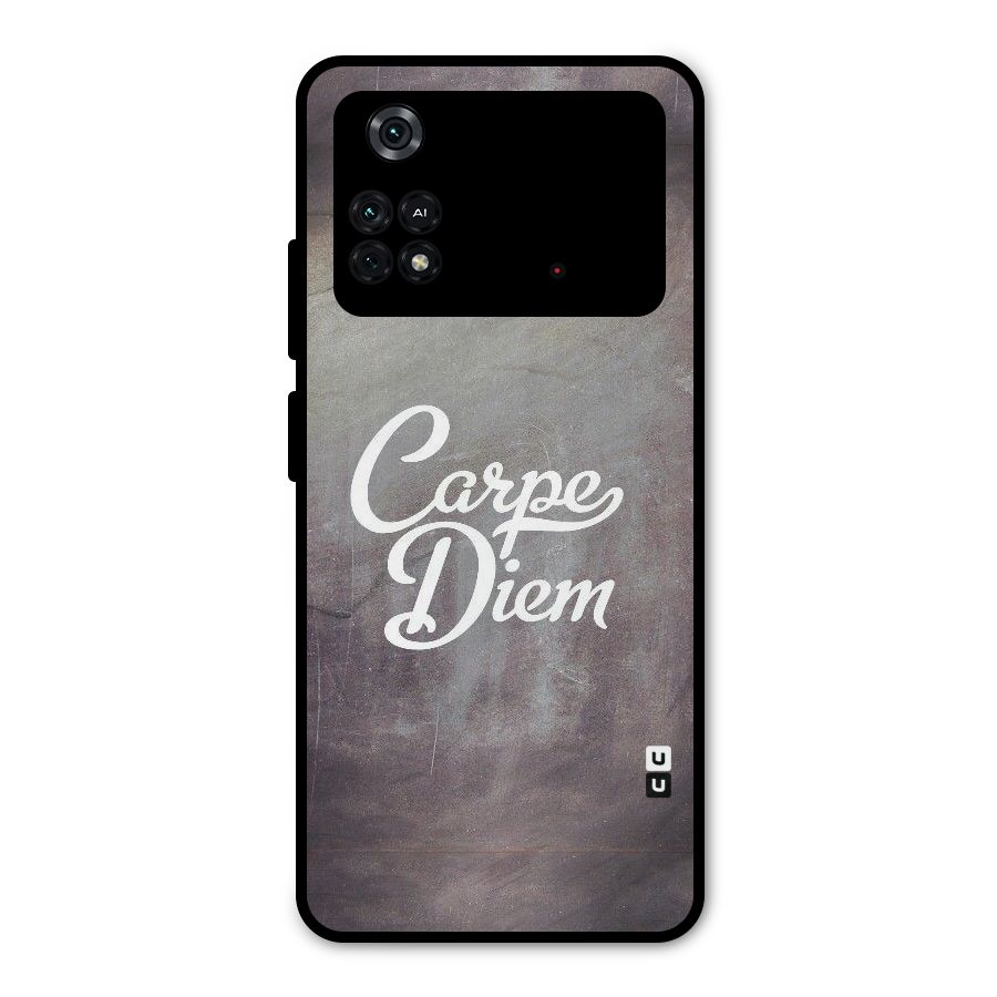 Carpe Diem Rugged Metal Back Case for Poco M4 Pro 4G