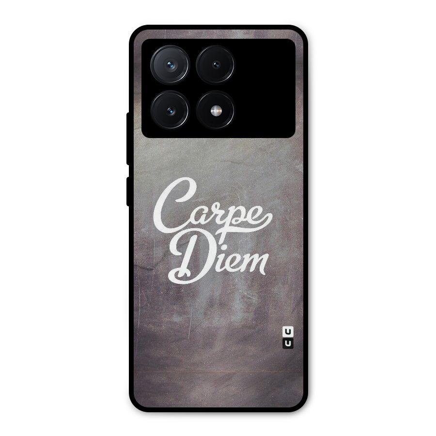 Carpe Diem Rugged Metal Back Case for Poco X6 Pro