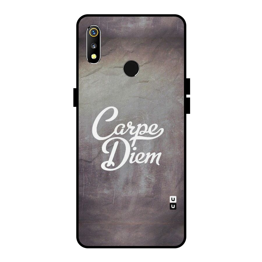 Carpe Diem Rugged Metal Back Case for Realme 3