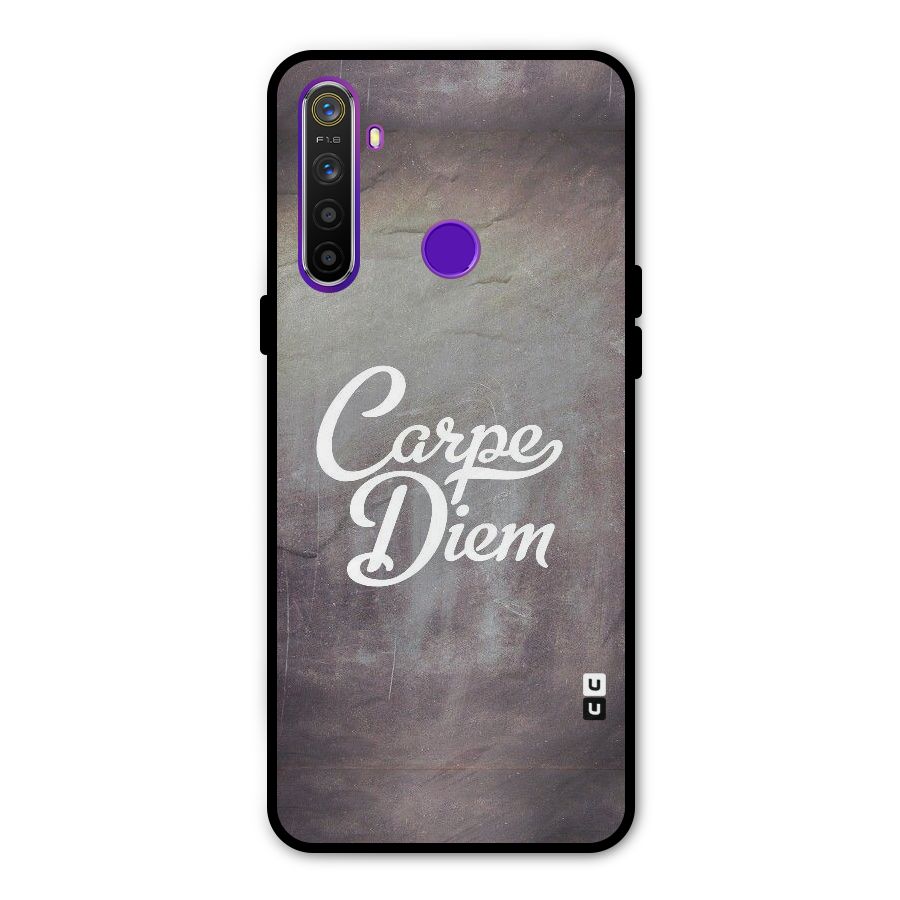 Carpe Diem Rugged Metal Back Case for Realme 5