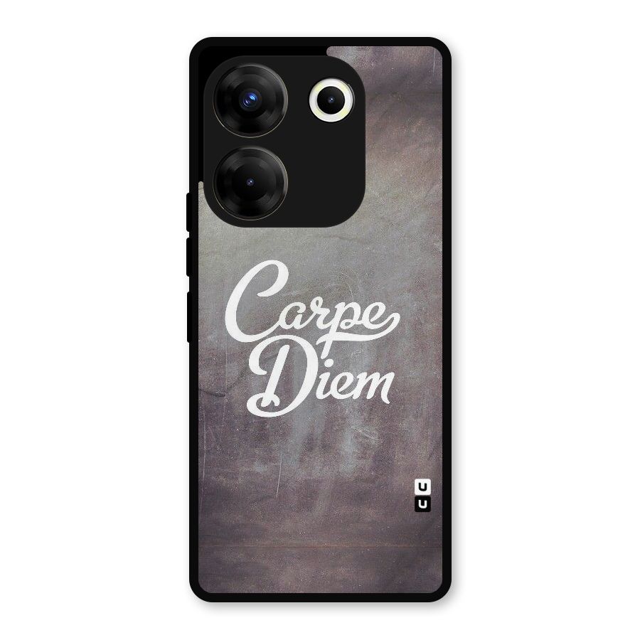 Carpe Diem Rugged Metal Back Case for Tecno Camon 20