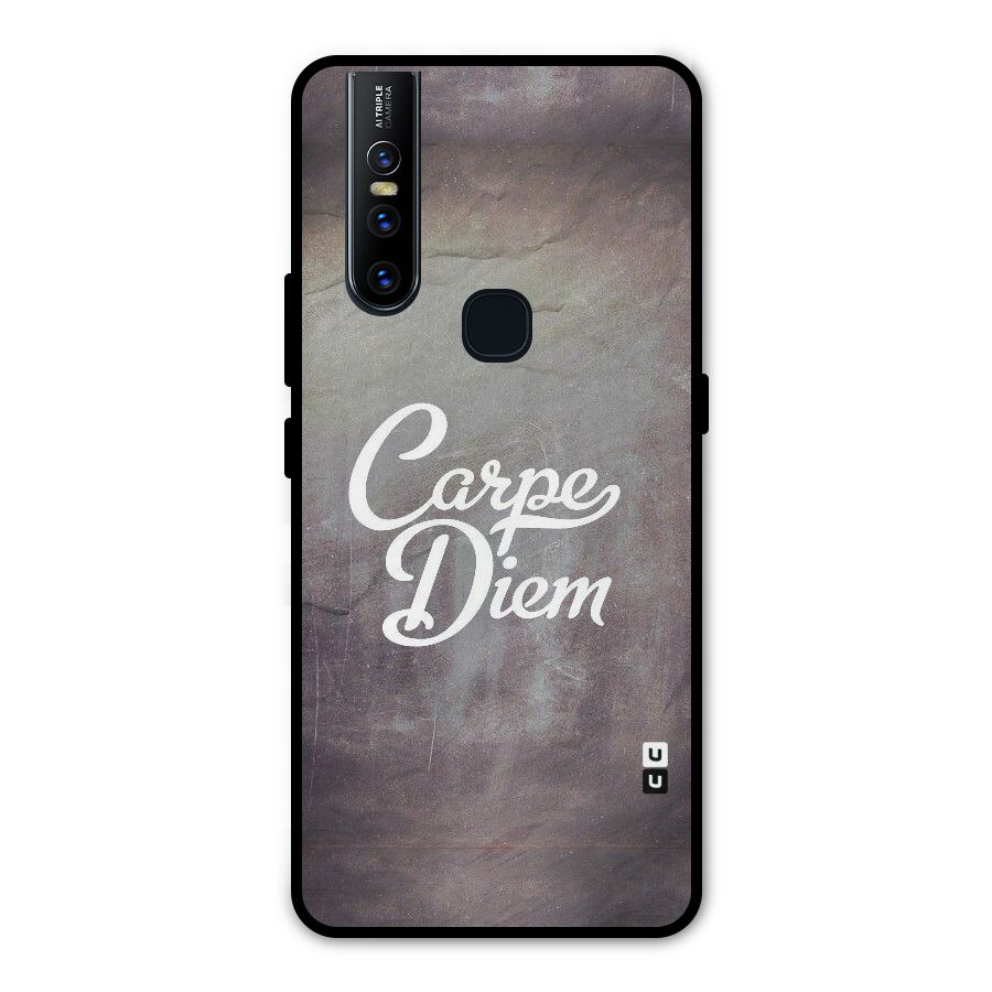 Carpe Diem Rugged Metal Back Case for Vivo V15