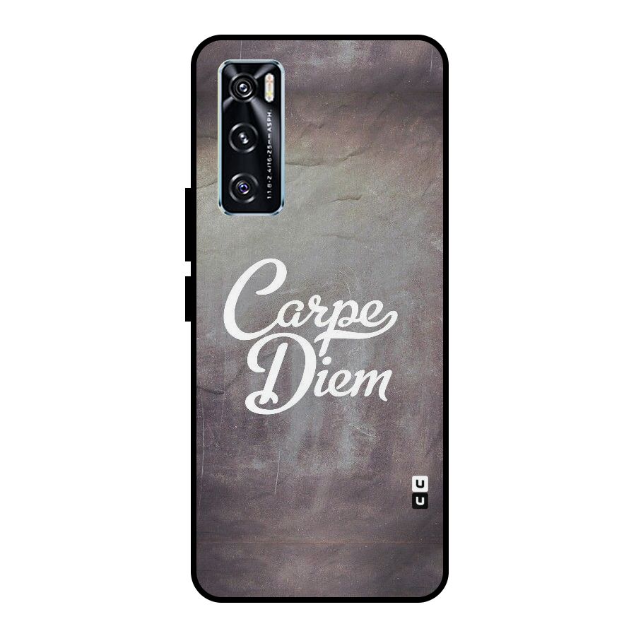 Carpe Diem Rugged Metal Back Case for Vivo V20 SE