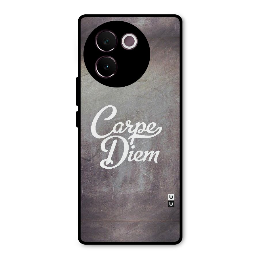Carpe Diem Rugged Metal Back Case for Vivo V30e